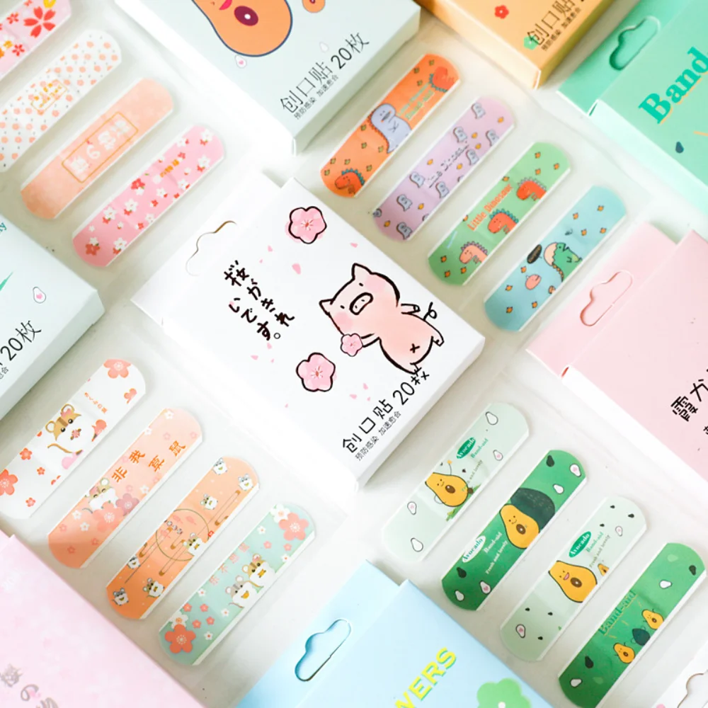 

20pcs Cute Cartoon Medical Patch Waterproof Wound Adhesive Bandages Dustproof Breathable First Band Aid Adhesive for Kids