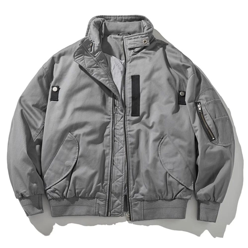 

Мужская винтажная куртка на утином пуху, с двойным воротником