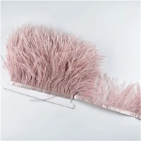 1meters leather pink ostrich feathers trim trims width 8 10cm black ostrich feather ribbon clothing wedding feathers decoration