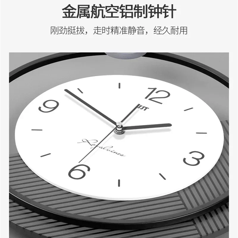 Скандинавские круглые настенные часы для дома бесшумные поворотные