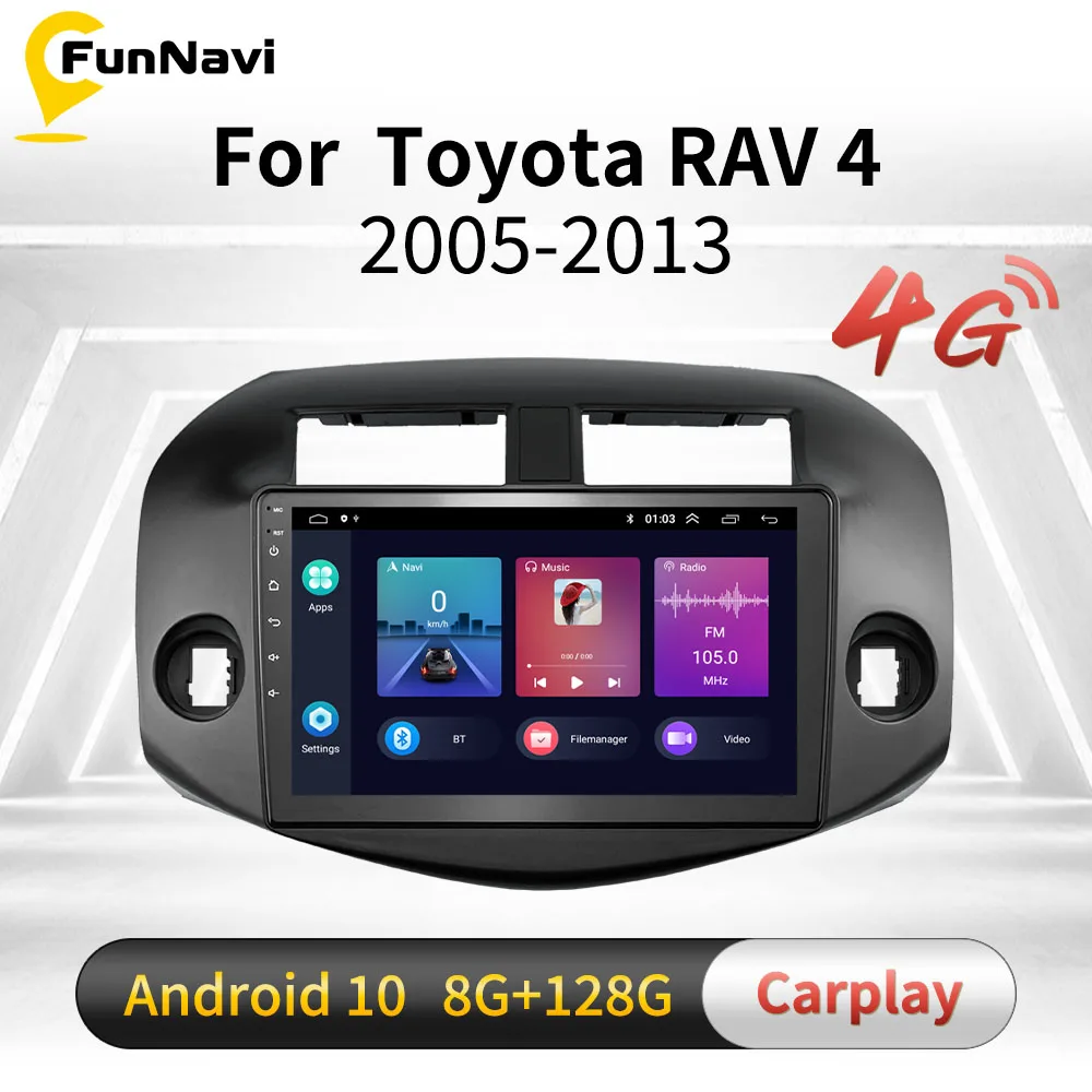 Per Toyota RAV 4 RAV4 2005-2013 2 Din autoradio Multimedia lettore Video navigazione WIFI GPS unità principale Android con telaio Audio