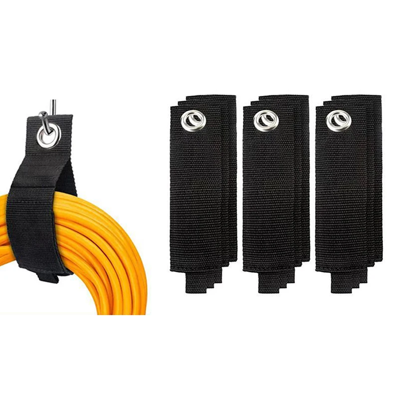 

5 Pcs Gravity Storage Straps With Magic Tape Fixed Hanging Eyelet Heavy-duty Straps For Home DIY Tools Storage