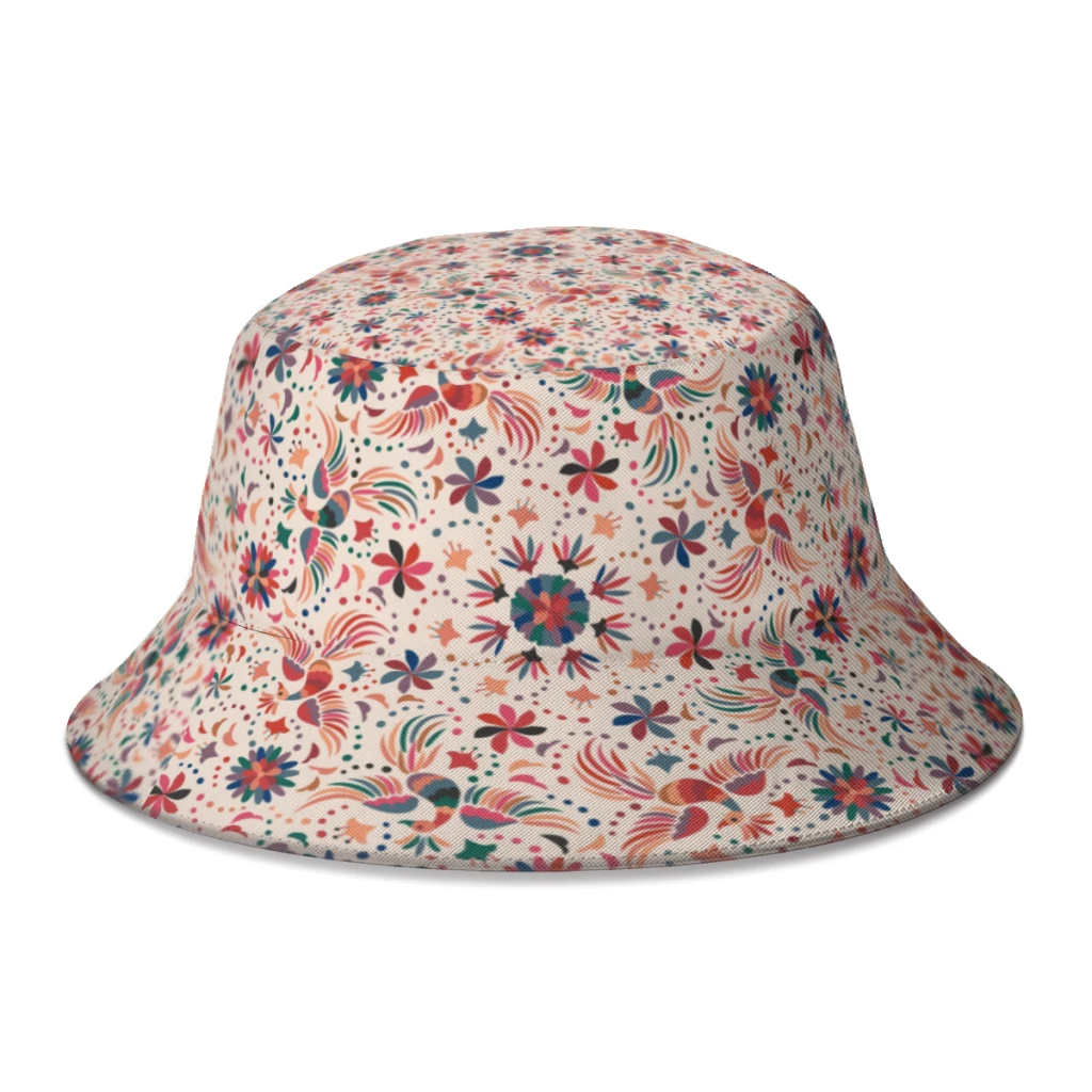 

New Unisex Mexican Beige Colors Phoenix Bucket Hats Women Autumn Sunscreen Fedoras Cap Men Outdoor Travel Fisherman Hat