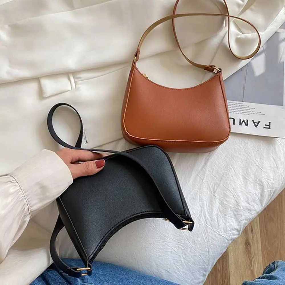 Mobile Phone Bag Underarm Bag French Style Small Square Bag PU Leather Handbag Female Handbag Women Shoulder Bag