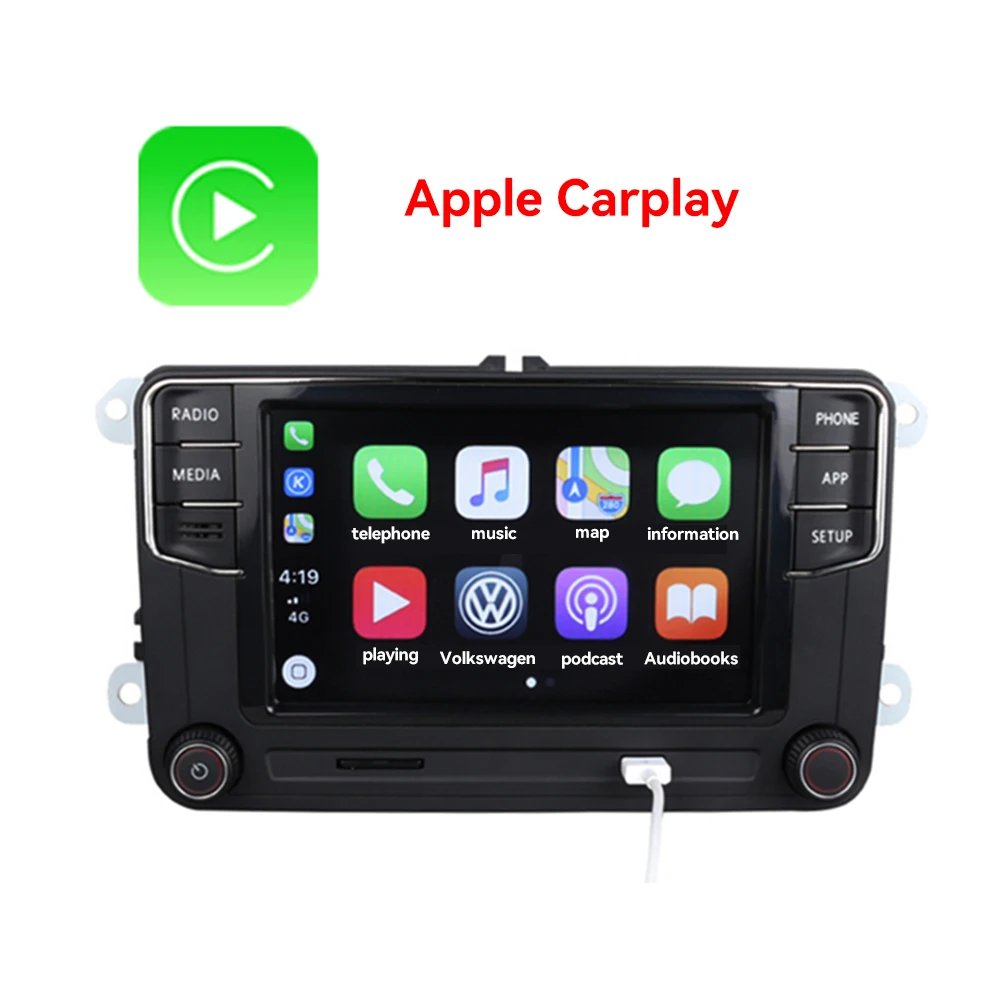 Автомобильный радиоприемник RCD360 MIB Carplay Android RCD330 FM BT головное устройство Mirror Link
