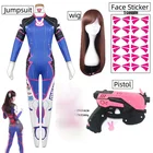 Костюм для косплея D.Va, костюм два, костюм для косплея песни Хана, сиамские колготки, Женский костюм на Хэллоуин, костюм для вечеринки Overwatch Dva, костюм для косплея