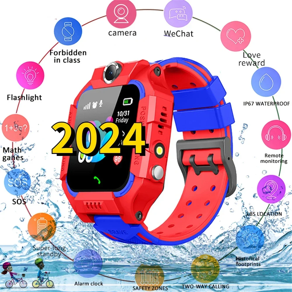 

Q19 Kids Smart Watch for Children Waterproof IP67 SOS Antil-lost Phone Watch 4G SIM Card Call Location Tracker Child Smartwatch