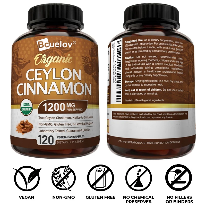 

Organic Ceylon Cinnamon - Joint, Inflammation, Antioxidant, Glucose Metabolism Support, Improves Circulation and Heart Health
