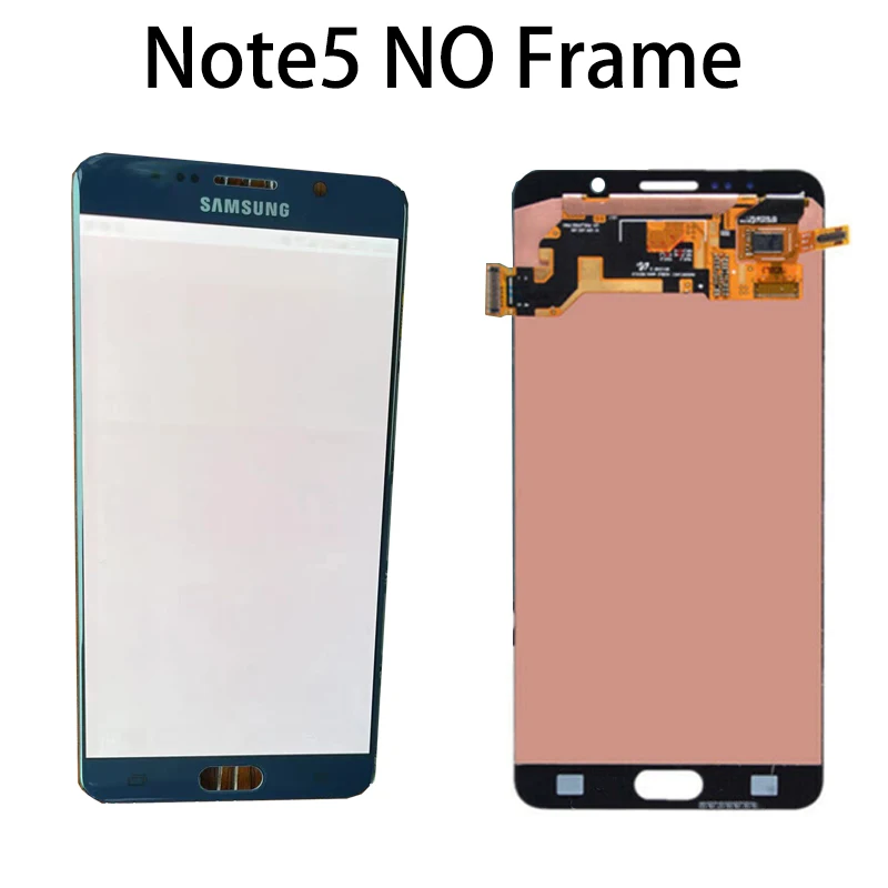 5.7''Original Note5 Amoled LCD For SAMSUNG Galaxy Note 5 N920 N920F N920A N920C Display Touch Screen Digitizer burn-in shadow |
