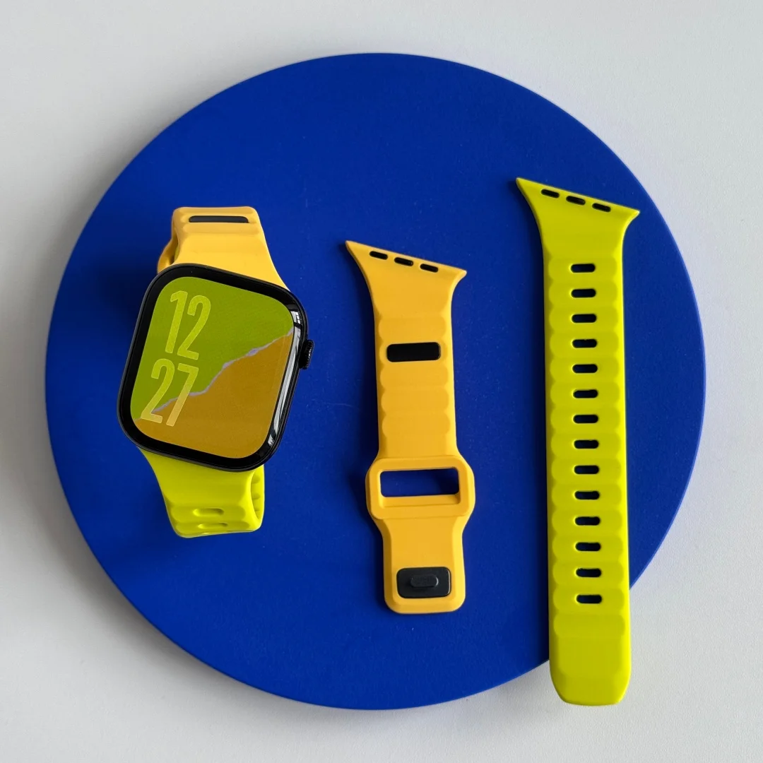 Фото Силиконовый спортивный ремешок для Apple Watch Band Ultra 49 мм, 46 мм, 45 мм, 44 мм, 41 мм, 40 мм, браслет Correa для iWatch Series 11, 10, 9, 8, 7, 6, 5, SE №3