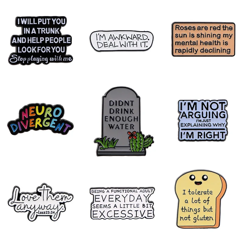 Новинка эмалированные булавки Sereis Neuro Divergent металлический значок допускная брошь