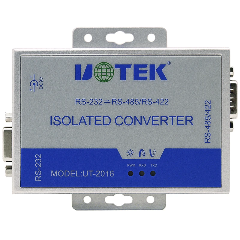 UOTEK Industrial DB9 RS232 к RS485 RS422 переходник с изолированным анти-вспышкой