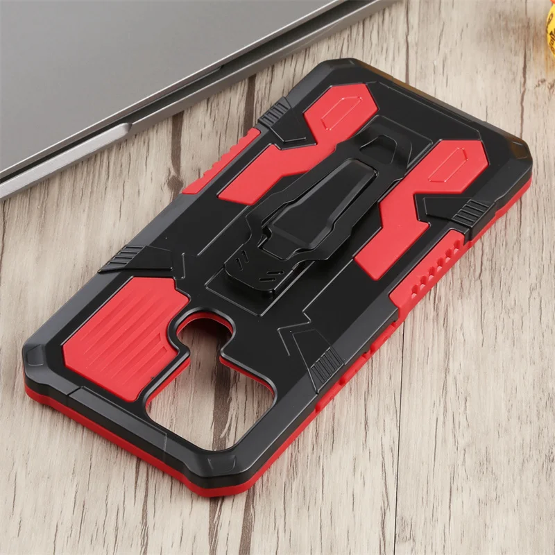 shockproof phone cases for infinix smart 6 hot 11s 10s note 10 pro case magnetic belt clip rugged hybrid stand cover free global shipping