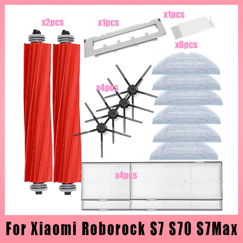 

For Xiaomi Roborock S7 S70 S7Max T7S T7S Plus Main Brush cover Hepa Filter Mop Pad Spare Parts Vacuum Cleaner Accessories