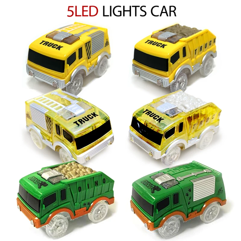 

5LED electronic engineering vehic, toy parts, track racing car,children's toys, car toys, Magic LED Strips Toy birthday gifts