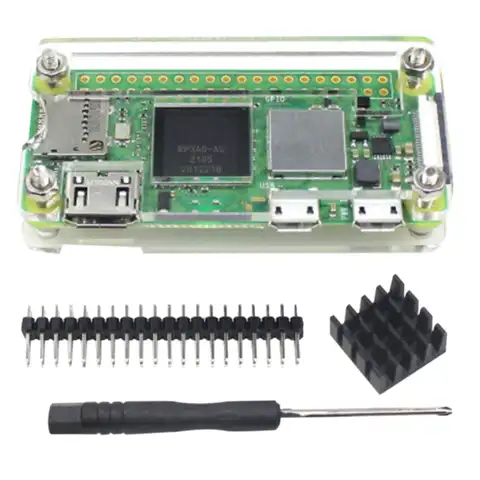 Чехол для Raspberry Pi Zero 2 W, макетная плата с радиатором 1 ГГц, четырехъядерный, 64 бит, ARM Cortex-A53, корпус ЦП белого цвета