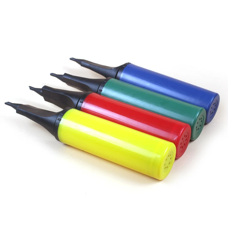 1pc Mixed Color Air Pump Inflator Tool Hand Push Plastic Baby Shower Wedding Birthday Party Balloon Portable |