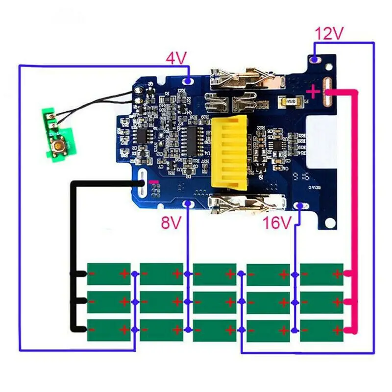 Зарядное устройство для литий-ионных аккумуляторов 18 в BMS PCB защитная плата