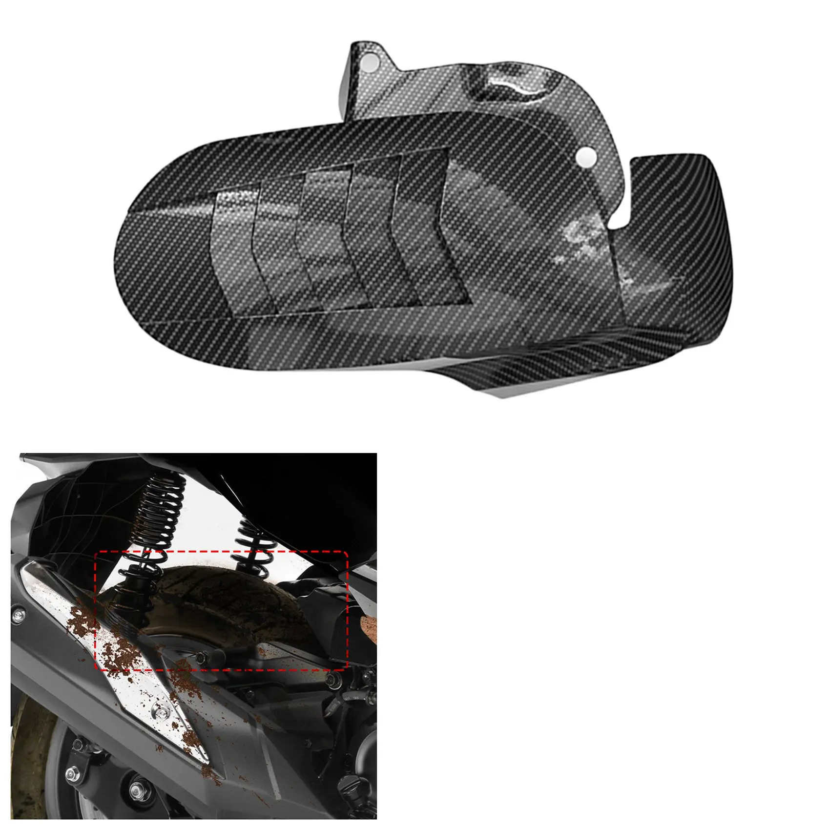 

Motorcycle Carbon Fiber Rear Fender Mudguard Mud Flap Motocross Splash Guard for Honda Forza350 Forza 350 2020 2021