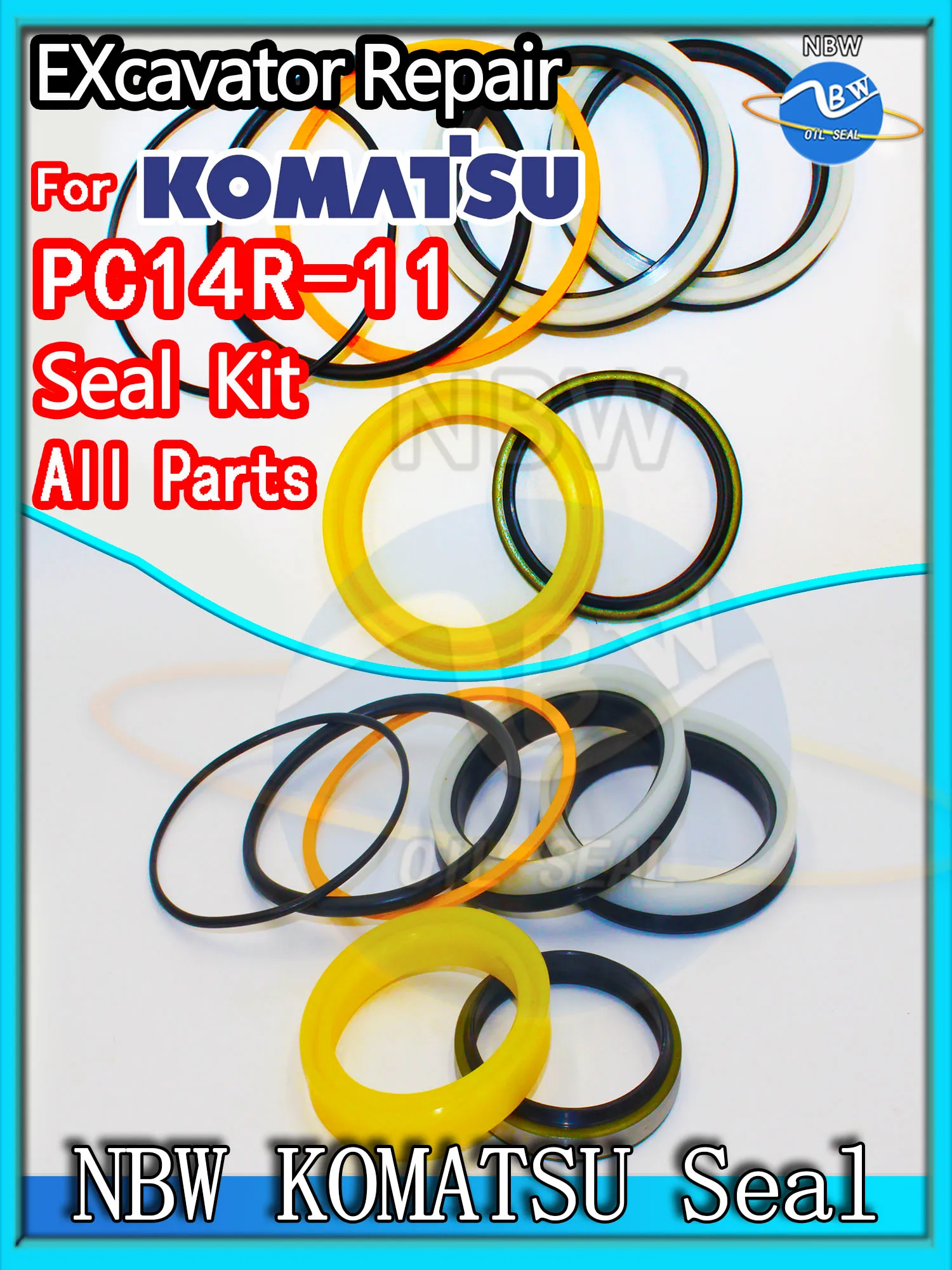 

For KOMATSU PC14R-11 Excavator Oil Seal Kit High Quality Repair PC14R 11 Pump Digger Clamshell Shovel Adjust Swing Gear Gasket