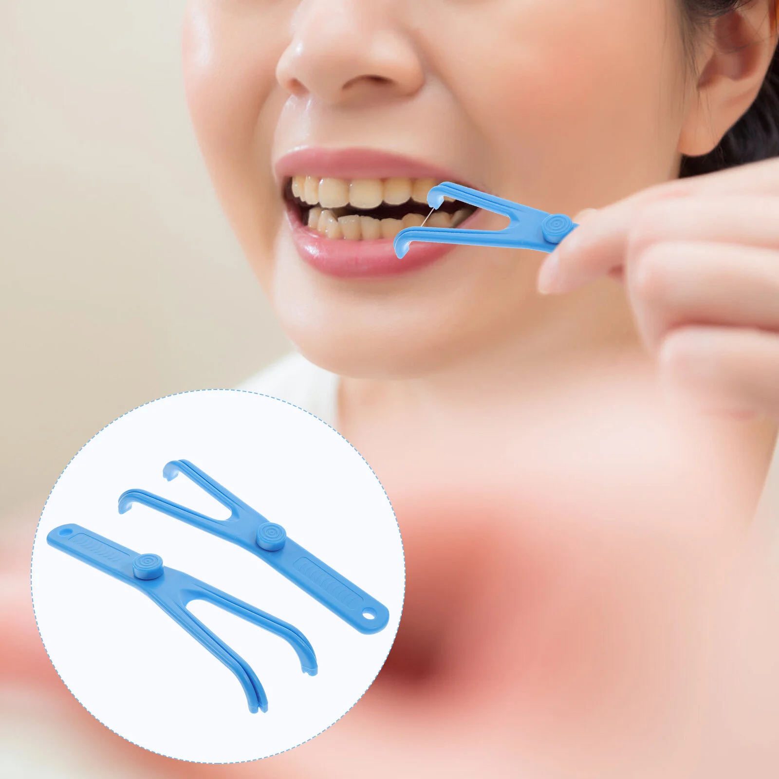 

Floss Dental Holder Flosser Teeth Cleaning Picks Handle Replaceable Pick Reusable Stick Tool Tooth Kids Flossers Threader Braces