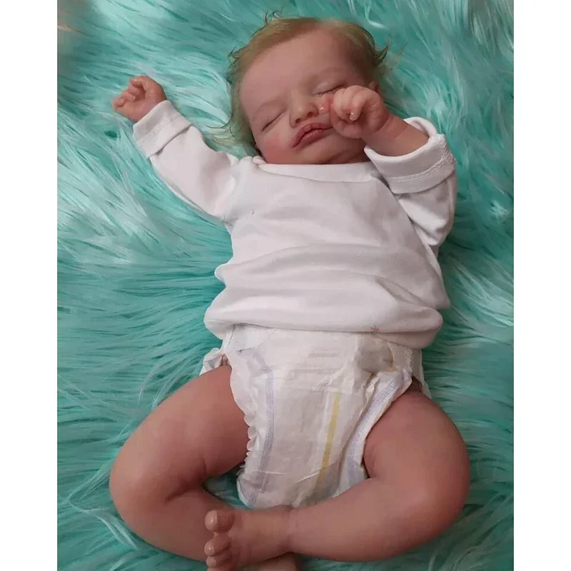 Кукла реборн силиконовая Реалистичная кукла розалие Slleeping 48 см детская игрушка