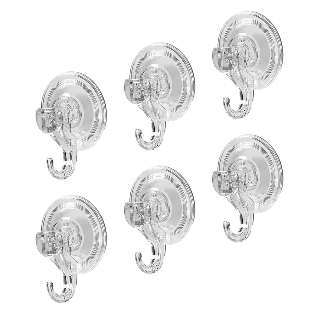 

6Pcs Suction Cups Kitchen Multipurpose Clear Wall Hangers Suction Cup Hooks Window Glass Suction Cups Gangers