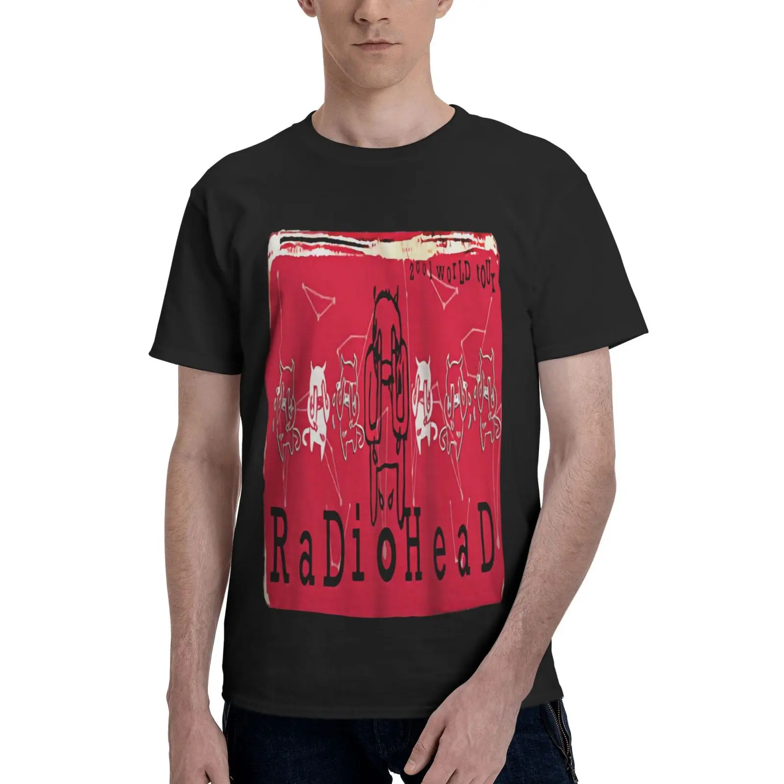 

Radiohead World Concert Tour 760 Oversized T-Shirt Tops T Shirt For Men Harajuku Blouse T Shirt Women Men's Shirts Clothes Men