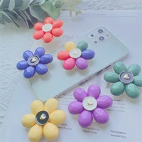 ins colorful flower phone holder small fresh creative retractable phone grip for iphone samsung xiaomi phone accessories