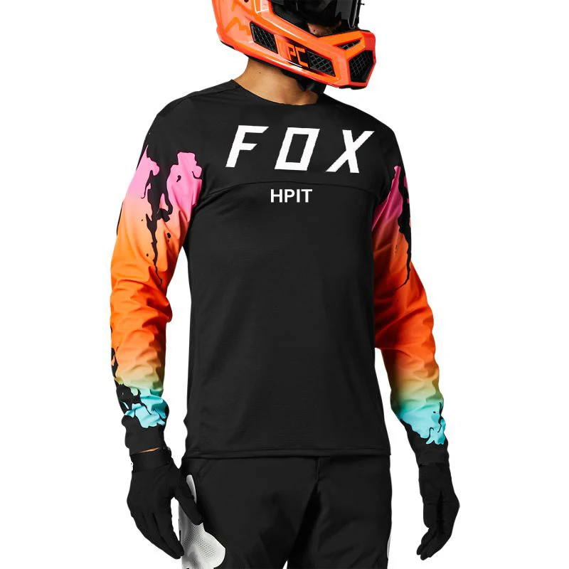 

Hpit Fox 2021 NEW Black Jersey FXR Motocross Cycling Off Road Dirt Bike Riding ATV MTB DH Men's Racing Long Sleeve Shirt