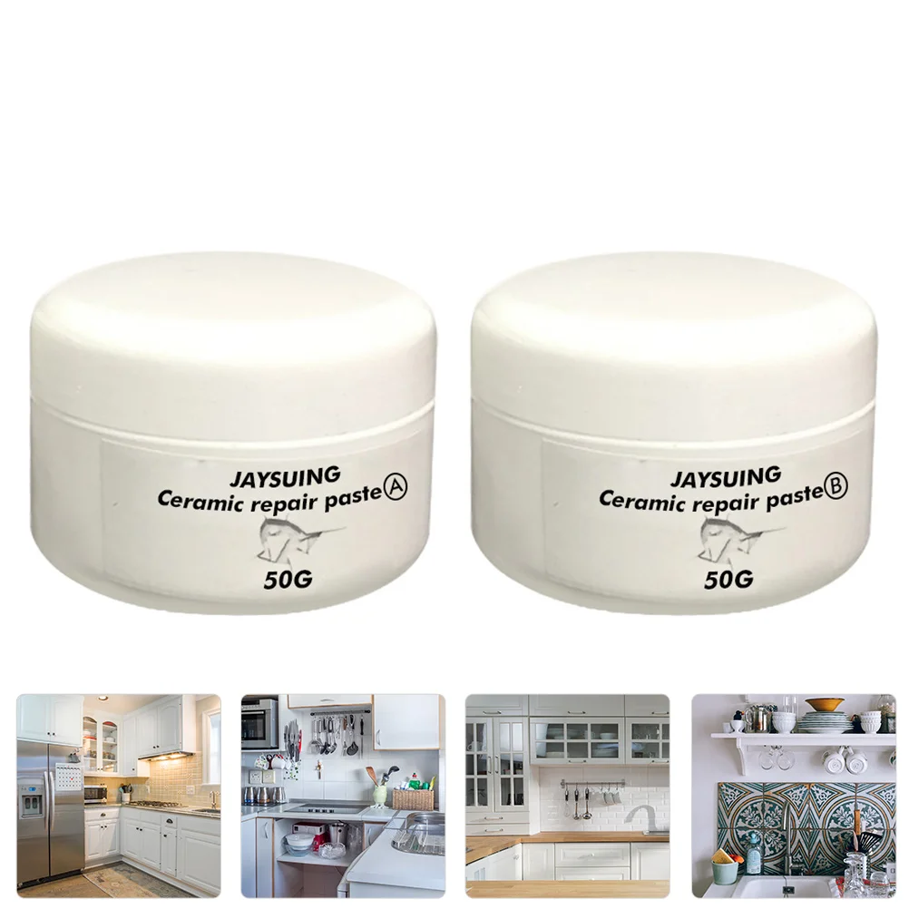 

2 шт., белый клей для напольной плитки