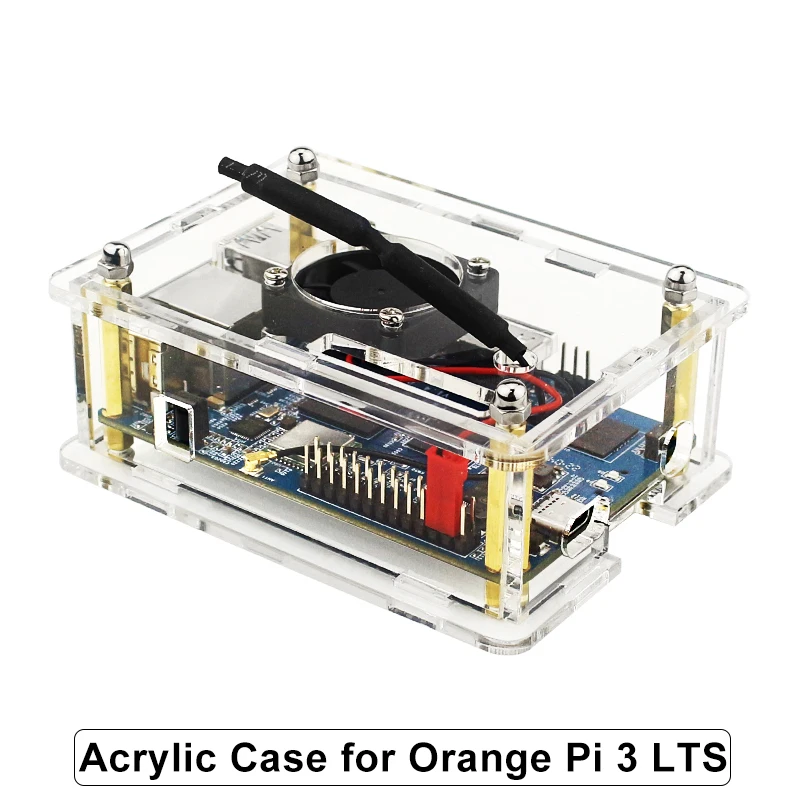 Orange Pi 3 LTS Case Acrylic Enclouse Clear Box Shell Cover for Orange Pi 3 LTS / Orange Pi 4 LTS