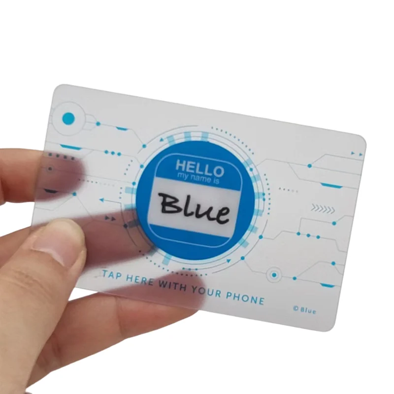 

Логотип, напечатанный на заказ, Φ прозрачная карта Ntag 213 / 215 / 216 13,56 mhz, пластиковая карта для визитных карточек