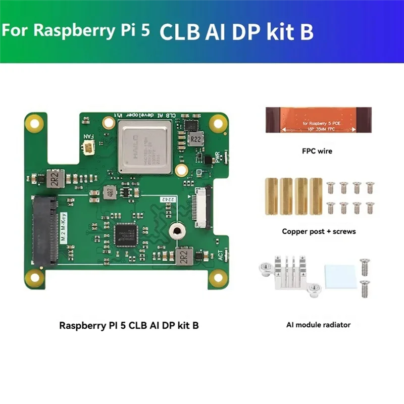 Фото N88R для Raspberry Pi 5 CLB AI DP Комплект для Raspberry Pi AI Kit Плата расширения PCIE-M.2 Hailo-8 CLB AI Комплект разработчика №4