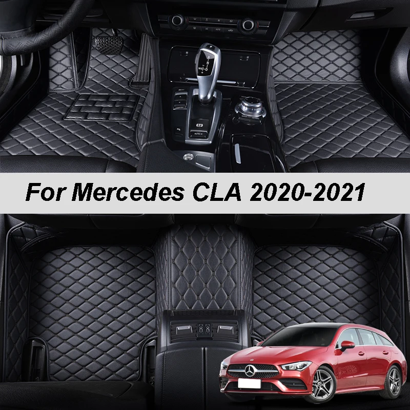 

Кожаные автомобильные коврики на заказ для Mercedes CLA 2020 2021, коврики, коврики, подкладки для ног, аксессуары