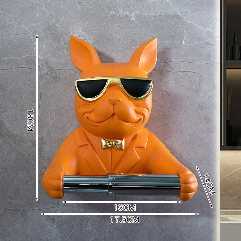 

Держатель туалетной бумаги бульдог из смолы