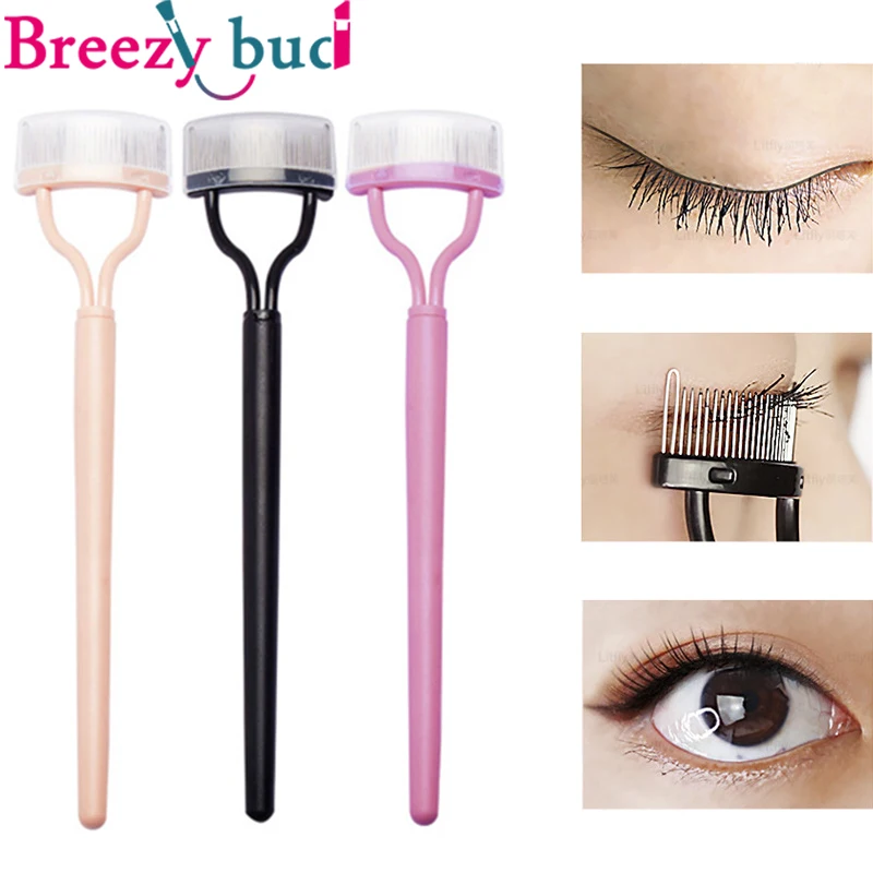 

Metal Eyelash Brush Comb Eyelash Curler Portable Lash Separator Foldable Eyebrow Comb Mascara Curl Eye Beauty Makeup Tools