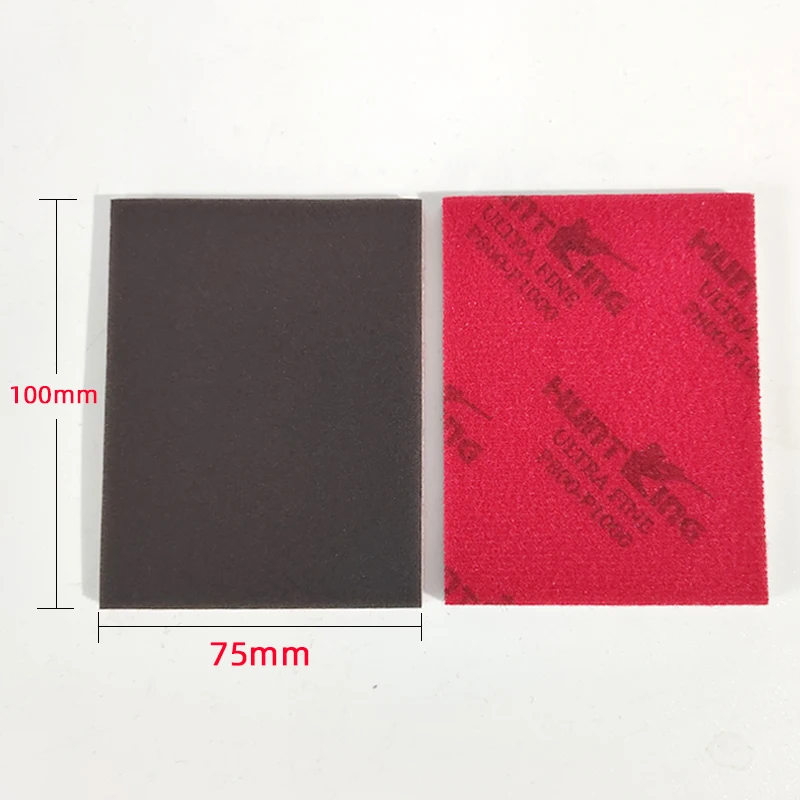 Sponge Sandpaper Square Red Fine Grinding Car Polished Flocking Elastic Polishing Plastic Model Toy Mobile Phone Case Jade Polis