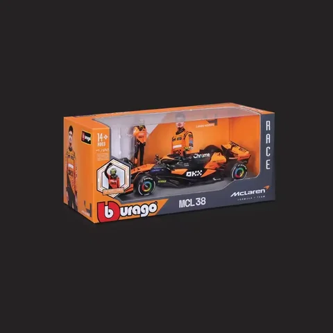 Bburago 1:24 Mcl38 F1 гоночный автомобиль и кукла-драйвер