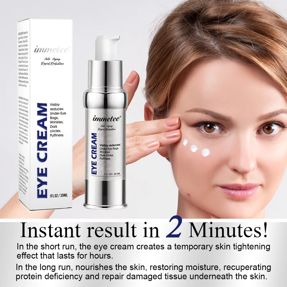 

Instant Eye Cream Anti-Wrinkle Anti Aging Skin Care Cosmetic Vitamin C Lift Firm Brightening Remove Dark Circles Essence Cream