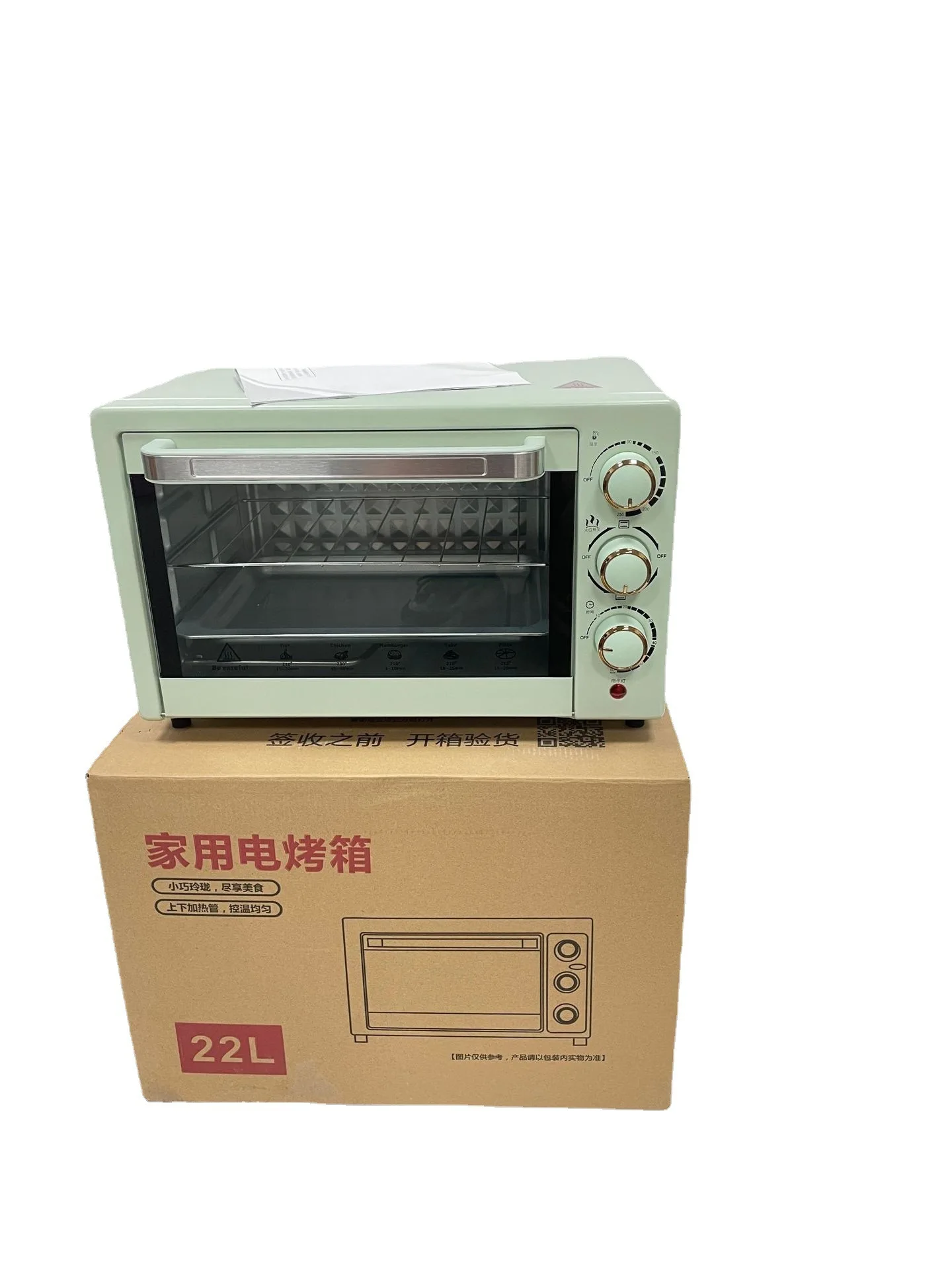 

Электрическая духовка, компактный многофункциональный тостер для выпечки, 22 л, в стиле интернет-знаменитостей, кухонная техника