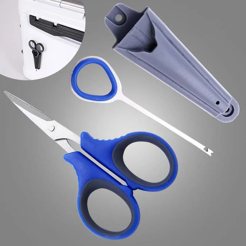 3 In1 Fishing Scissors Set with Unhook Extractor Stainless Steel Multifunctional PE Braided Line Cutter Fiching Accessories