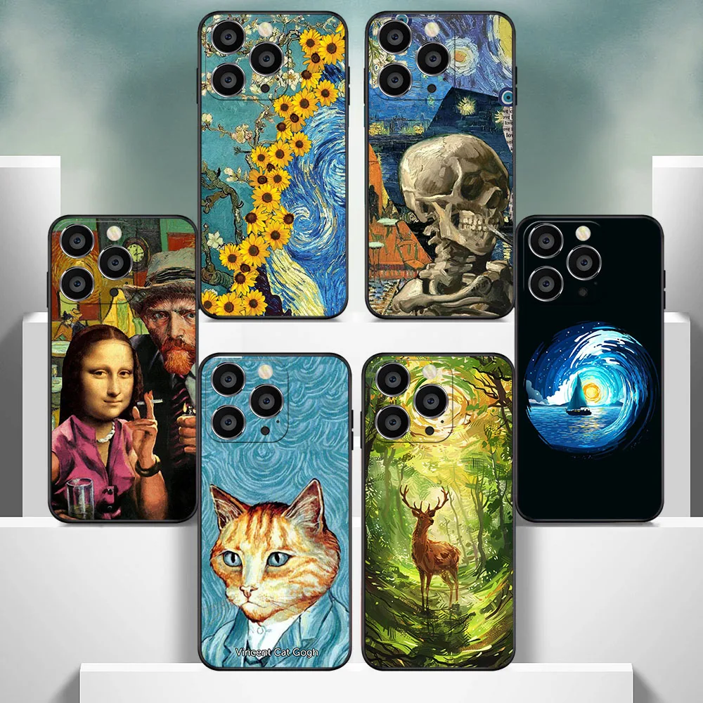 IQ-40 Van Gogh Звездный Подсолнух мягкая модель для OPPO A8 A31 A9 A5 F11 Reno 3 A91 F15 A93 A54 A5S A7 A12 A12S A74