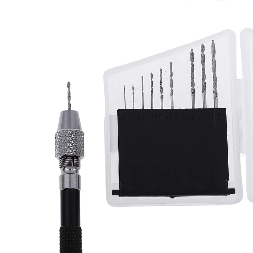 

Model Special Hand Drill Set With 10 Twist Drill Bits Pin Vise Rotary Tools