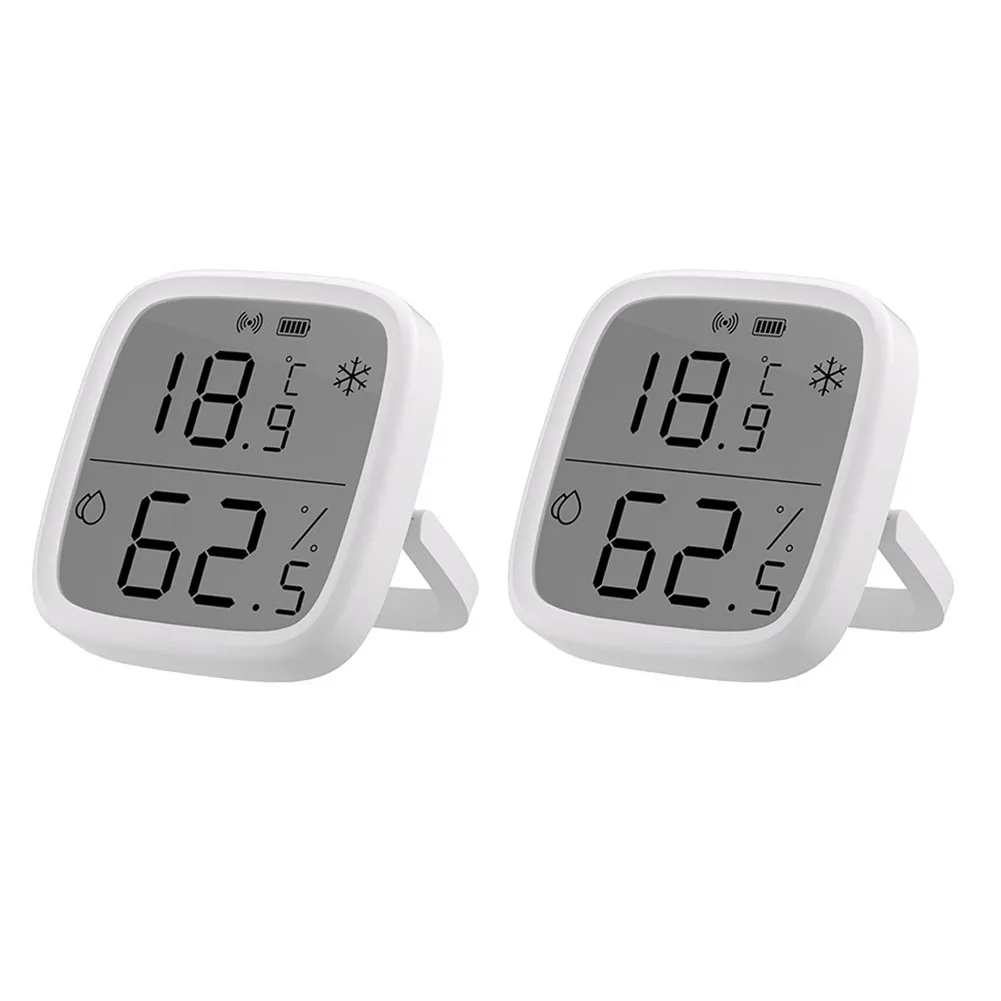 

2Pcs SNZB-02D Temperature And Humidity Display Compatible With Zigbee3.0 Home Electris Supplies Accessories 62.5*59.5mm -9.9~60