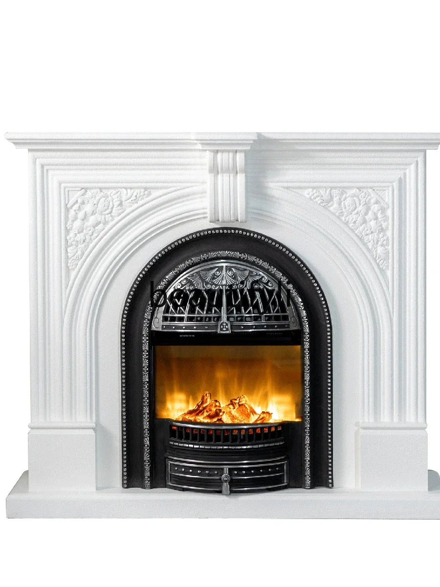 Французский ретро имитация цельного дерева камин поддельный пожарный