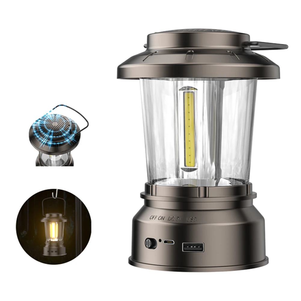 

Vintage Metal Hanging Lanterns 18650 battery Warm Light Led Lantern Rechargeable Lightweight Tent Light For Outdoor Camping