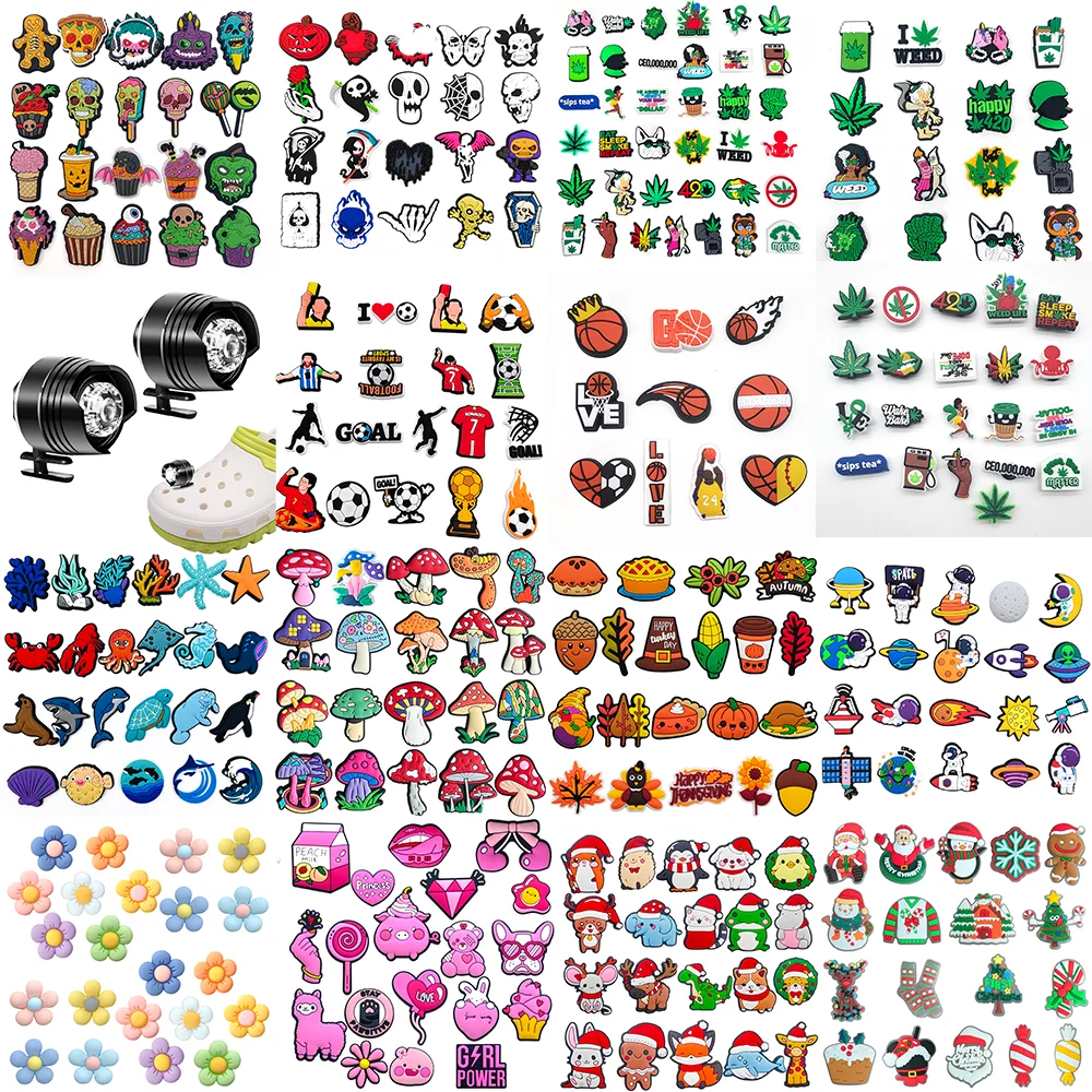 

Hot Set Pack jibz 16 Kinds Popular Cartoon Shoe Charms Funny DIY Croc Clogs Shoe Aceessories Charms Sandals Decorate Buckle Gift