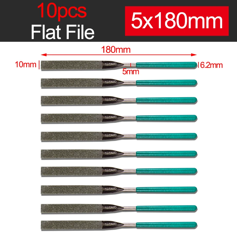 

10 шт. алмазные напильники для металла, ювелирного камня, полировки, резьбы по дереву, набор игольчатых напильников с двойным покрытием, ручные инструменты