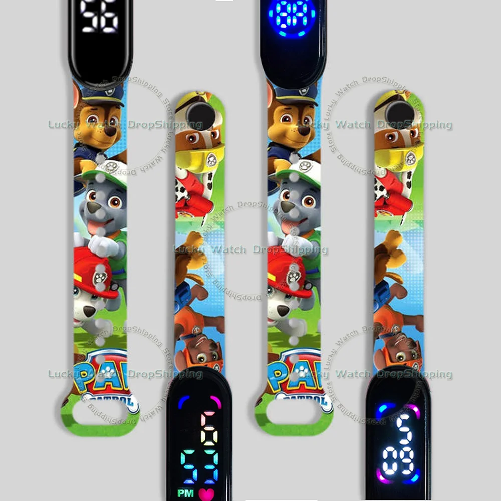

Paw Patrol Children's LED Watch Anime Character Digital Luminous Kids Watch for Boys Girls Men Women's Watch Birthday Gifts